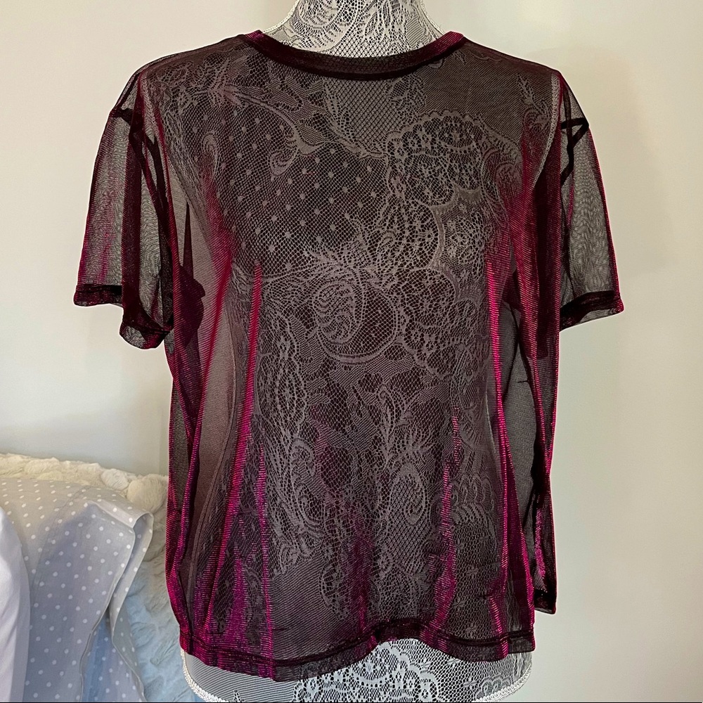 Purple see-through top